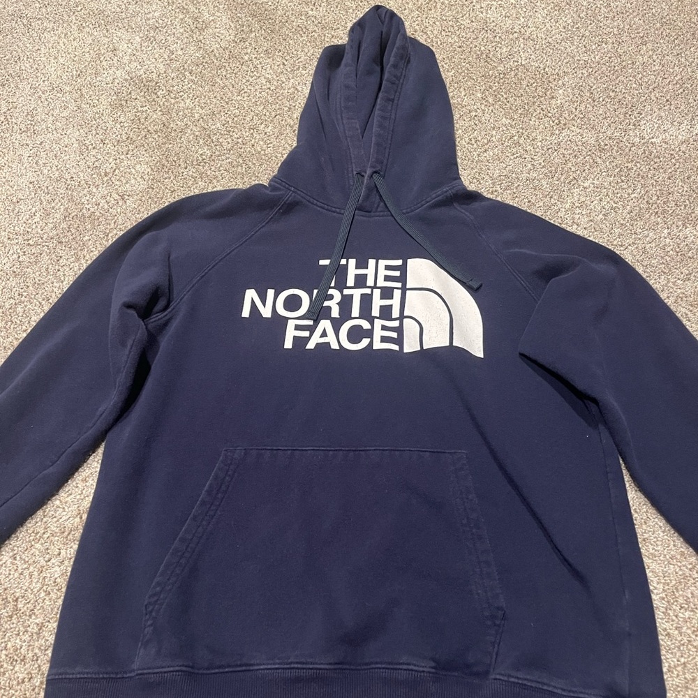 The North Face Hoodie. Color Blue and size Small
